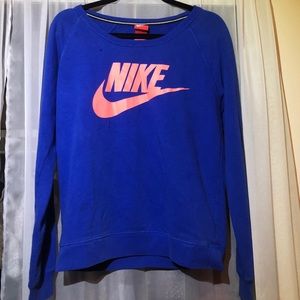 Blue and pink Nike crewneck
